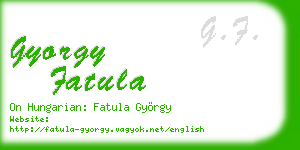 gyorgy fatula business card